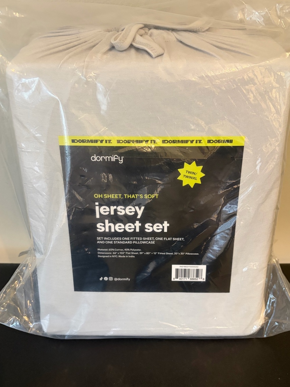 Dormify Jersey Sheet Set - Light Gray Twin XL